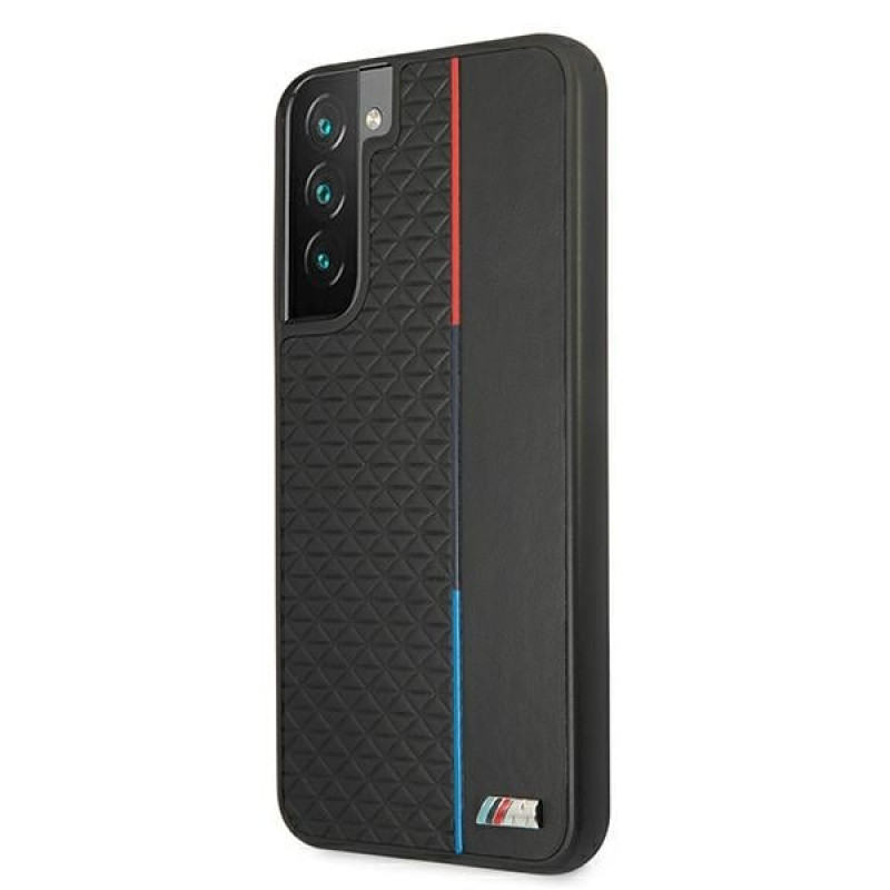 BMW BMHCS22MTRTBK melns cietais apvalks Samsung Galaxy S22+, M Collection Triangles