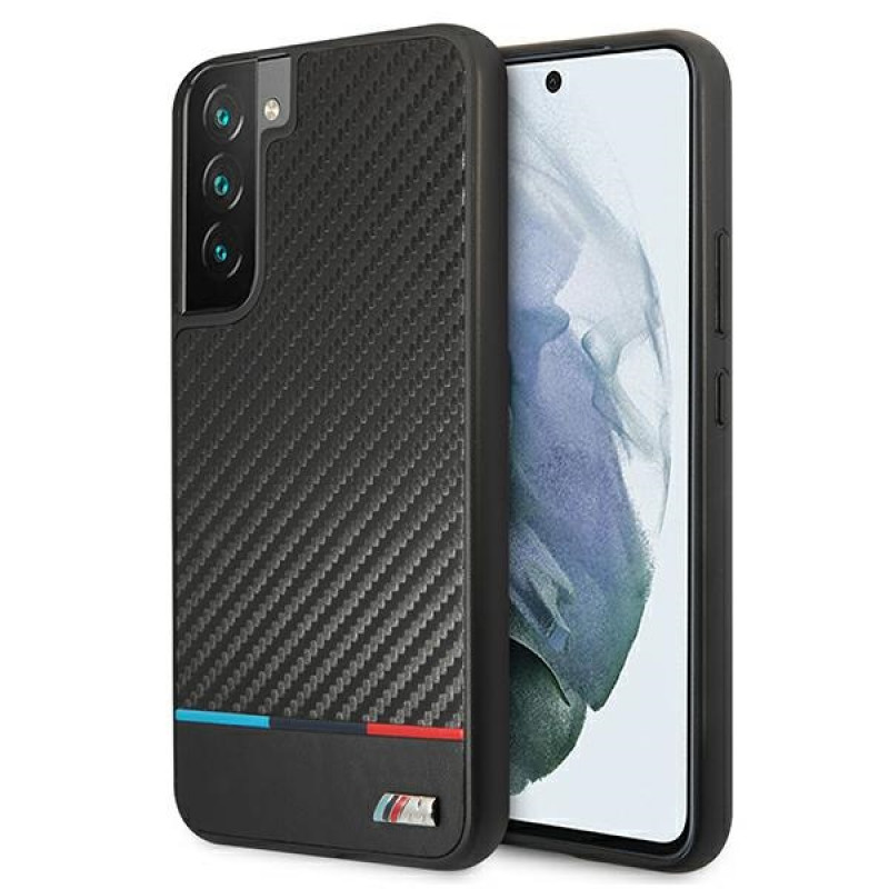 BMW BMHCS22MPUCARTCBK melns cietais apvalks Samsung Galaxy S22+, M Collection Triangles