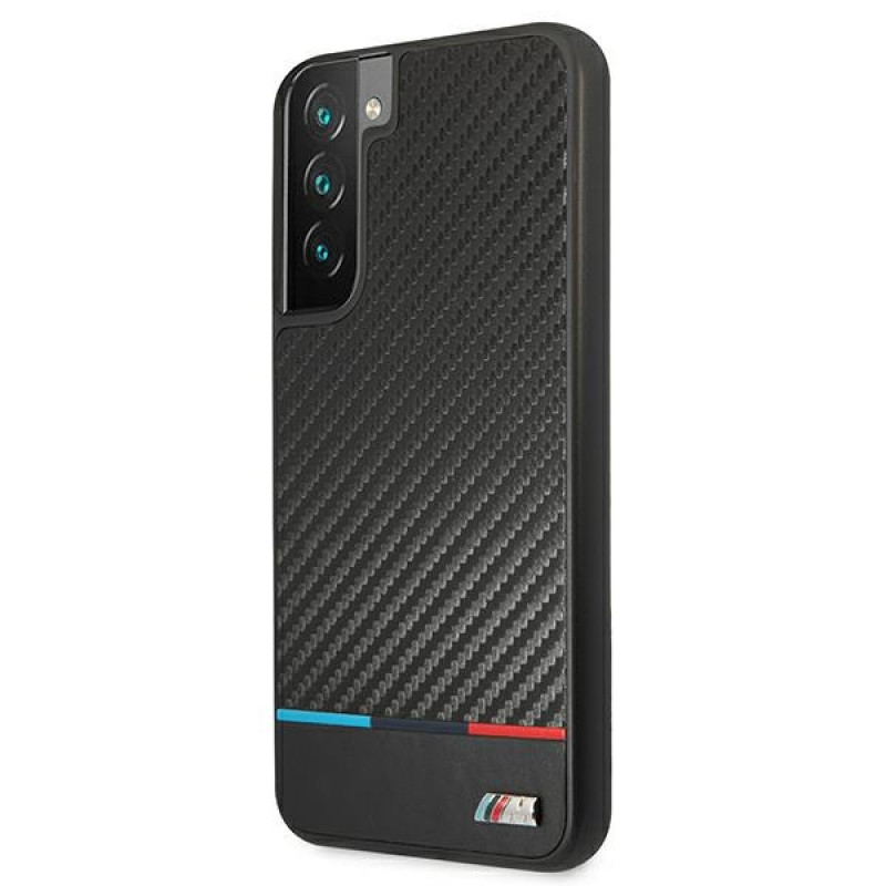 BMW BMHCS22MPUCARTCBK melns cietais apvalks Samsung Galaxy S22+, M Collection Triangles