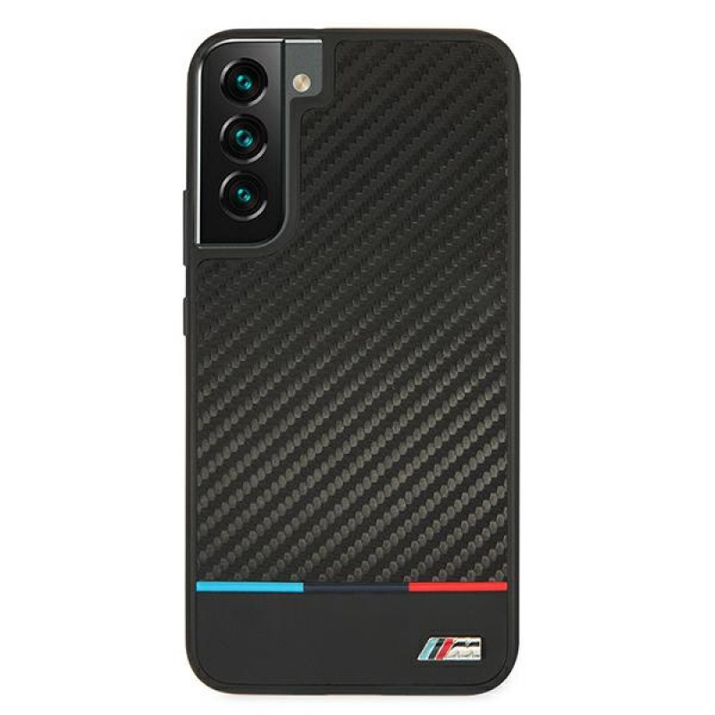 BMW BMHCS22MPUCARTCBK melns cietais apvalks Samsung Galaxy S22+, M Collection Triangles