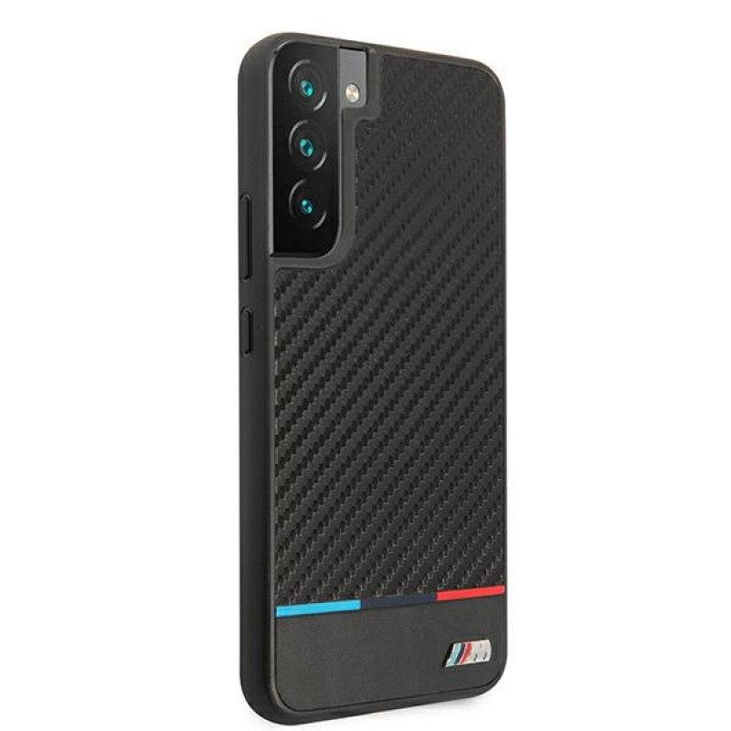 BMW BMHCS22MPUCARTCBK melns cietais apvalks Samsung Galaxy S22+, M Collection Triangles