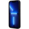 BMW BMHCP14X22RBDK Leather Blue Dots cietais vāciņš priekš iPhone 14 Pro Max 6,7", melns