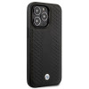 BMW BMHCP14L22RFGK Leather Diamond Pattern cietais vāciņš priekš iPhone 14 Pro 6,1", melns