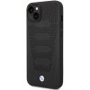 BMW BMHCP14S22RPSK apvalks priekš iPhone 14, melns, Leather Seats Pattern