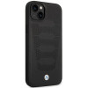 BMW BMHCP14S22RPSK apvalks priekš iPhone 14, melns, Leather Seats Pattern