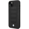BMW BMHCP14S22RPSK apvalks priekš iPhone 14, melns, Leather Seats Pattern