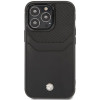 BMW BMHCP14L22RSEPK apvalks priekš iPhone 14 Pro, melns, Leather Card Slot