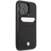 BMW BMHCP14L22RSEPK apvalks priekš iPhone 14 Pro, melns, Leather Card Slot