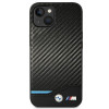 BMW BMHCP14M22NBCK apvalks priekš iPhone 14 Plus, melns, Leather Carbon