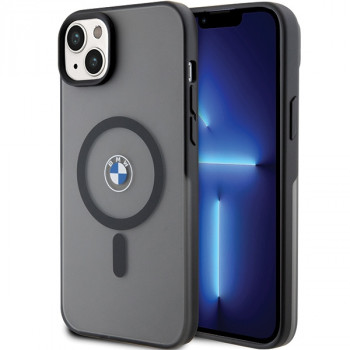 BMW BMHMP14MDSLK Signature MagSafe cietais tālruņa apvalks Apple iPhone 14 Plus / 15 Plus, melns