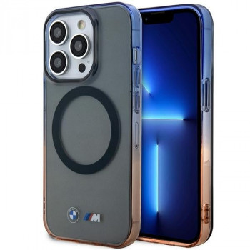 BMW BMHMP14LHTGE Gradient Bumper MagSafe cietais tālruņa apvalks Apple iPhone 14 Pro, pelēks