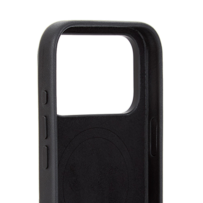 Mujjo Troubadour ādas maciņš Apple iPhone 18 Pro / 17 Pro tālrunim, MagSafe, melns
