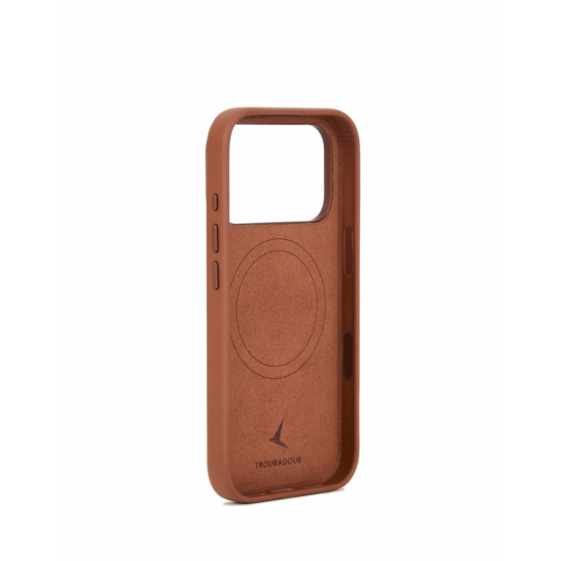 Mujjo Troubadour ādas maciņš Apple iPhone 18 Pro / 17 Pro tālrunim, MagSafe, gaiši brūns