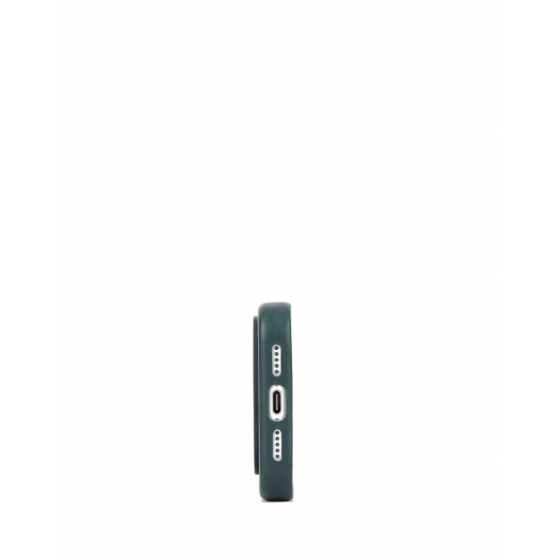 Mujjo Troubadour ādas maciņš Apple iPhone 18 Pro / 17 Pro tālrunim, MagSafe, obsidiāna zaļš