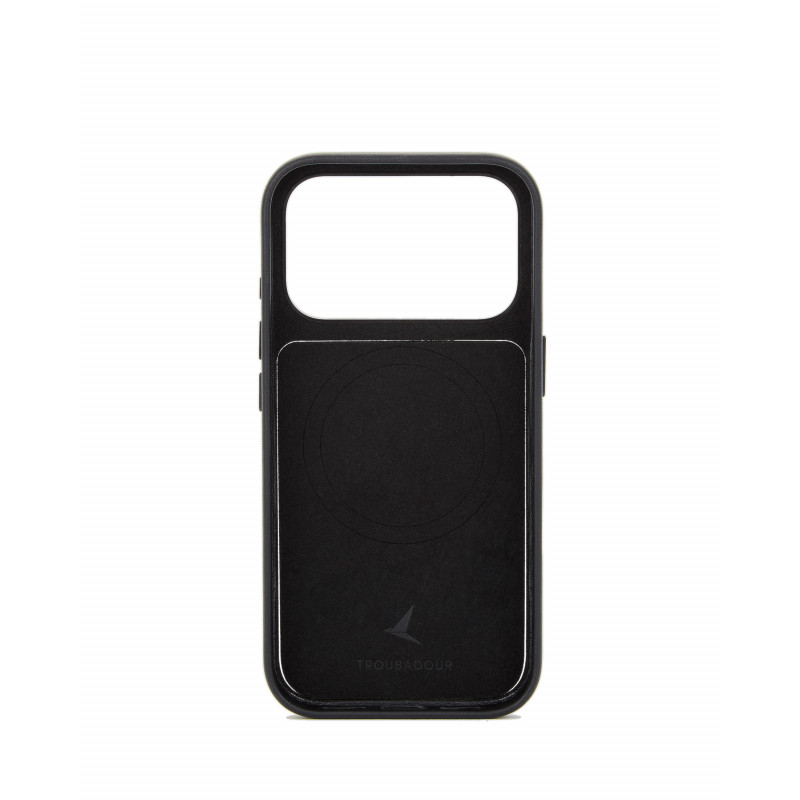 Mujjo Troubadour Modular ādas maciņš Apple iPhone 18 Pro / 17 Pro tālrunim, MagSafe, melns