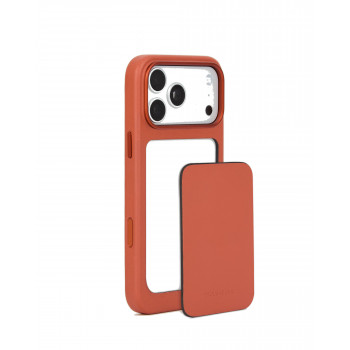 Mujjo Troubadour Modular Leather Case ādas apvalks Apple iPhone 18 Pro Max / 17 Pro Max tālruņiem, MagSafe, terakotas krāsā