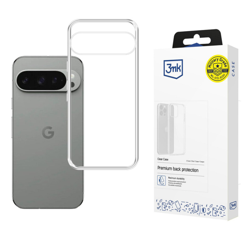 3MK Clear Case aizsargapvalks Google Pixel 10 / Pixel 10 Pro, caurspīdīgs