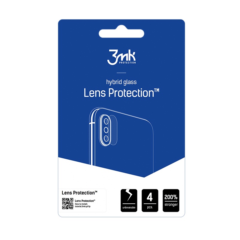 3MK Lens Protection hibrīda stikls tālruņa Nothing Phone (3a) kameras lēcai (4 gab.)