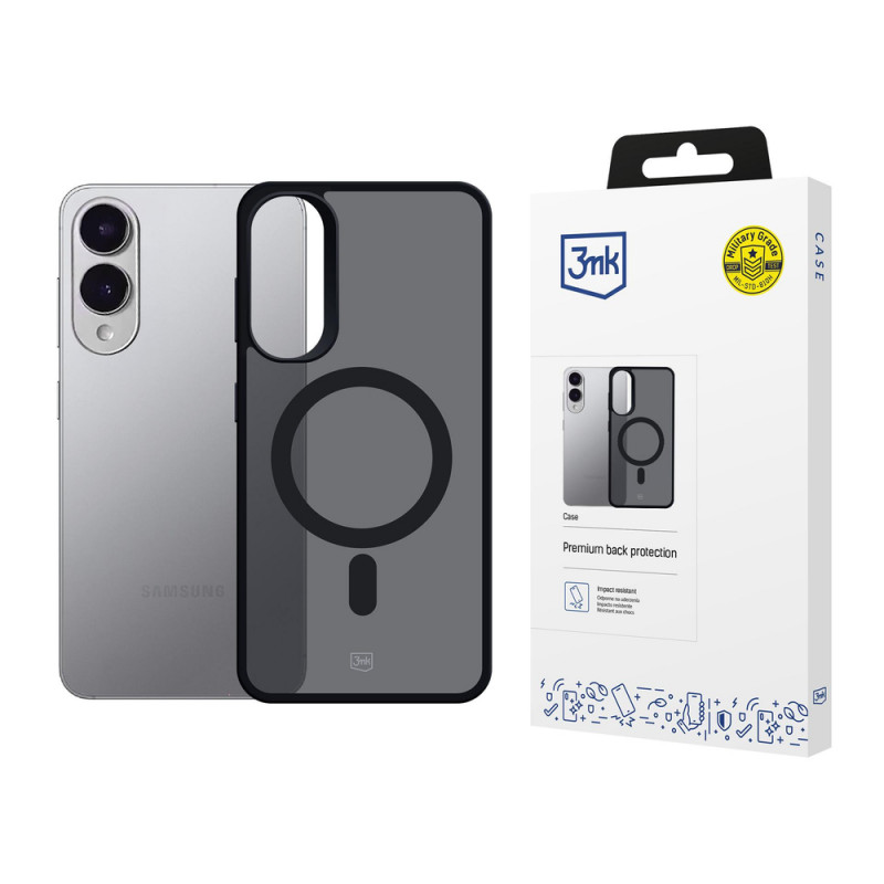 3MK Smoke MagCase apvalks Samsung Galaxy S25 Edge viedtālrunim, melns