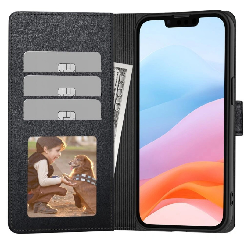 Xiaomi Poco F7 5G apvalks Tech-Protect Wallet, melnā krāsā