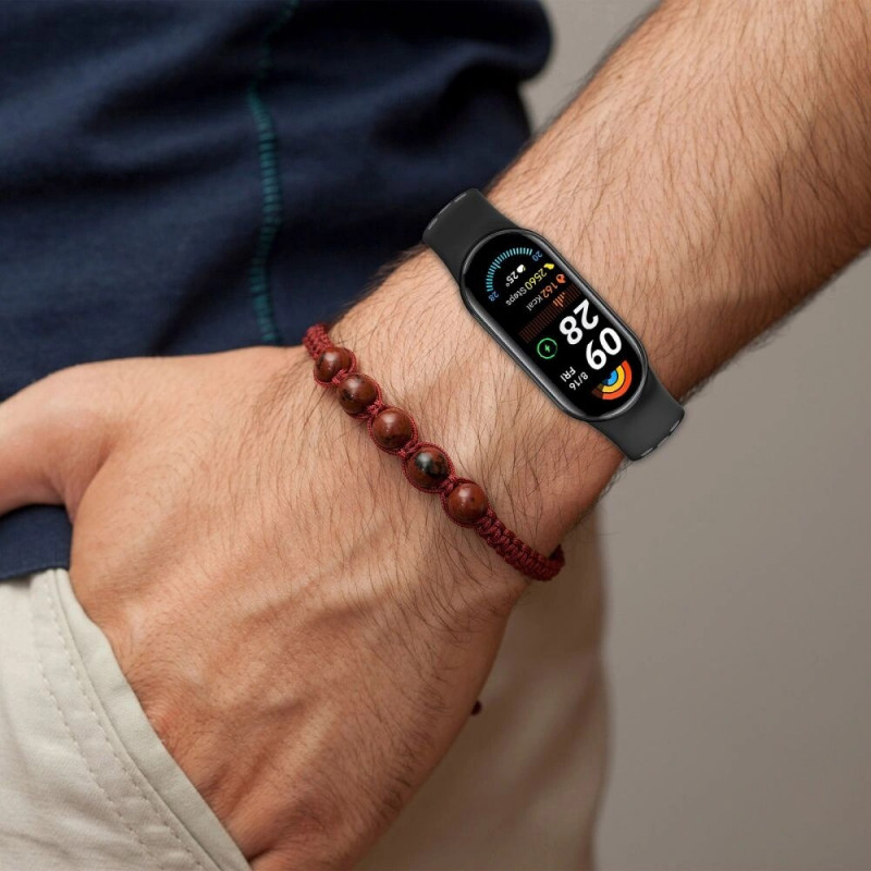Tech-Protect IconBand Air silikona siksniņa Xiaomi Smart Band 8 / 9 / 10 / NFC, melna/sarkana