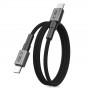 Tech-Protect Ultraboost DNA MagTwist USB-C vads PD 100W / 5A, 100 cm, dzelzs pelēks