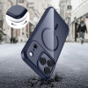 Tech-Protect MagMat MagSafe aizsargapvalks Apple iPhone 17 Pro, tumši zils/caurspīdīgs
