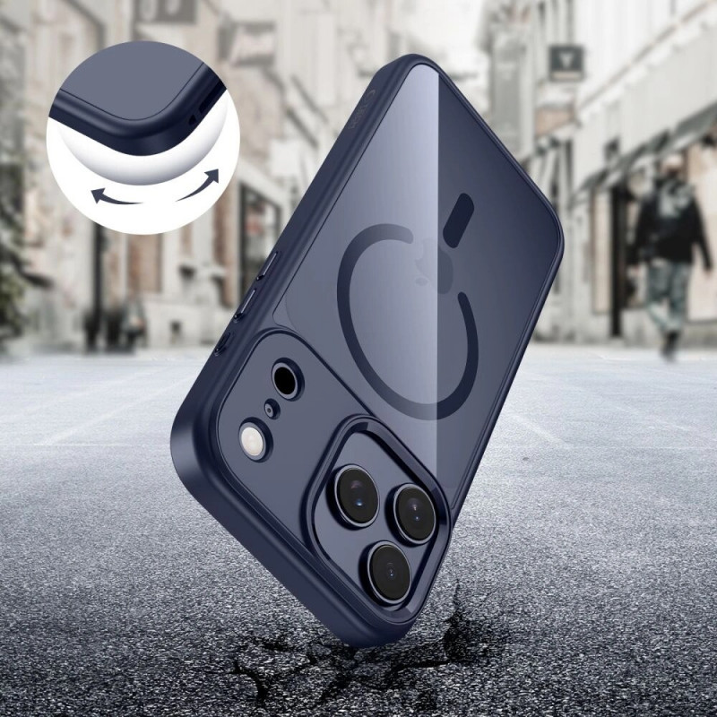 Tech-Protect MagMat MagSafe aizsargapvalks Apple iPhone 17 Pro, tumši zils/caurspīdīgs