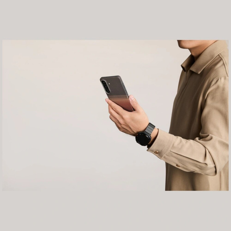 PITAKA Edge Case MagSafe vāciņš tālrunim Samsung Galaxy S26+, saulrieta toņa