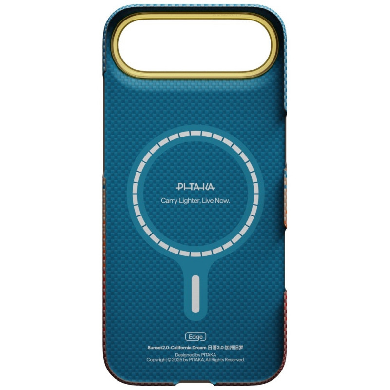 PITAKA Edge Case California Dream 01 apvalks Apple iPhone Air, saulriets