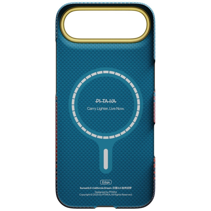 PITAKA Edge Case California Dream 03 apvalks Apple iPhone Air, saulriets