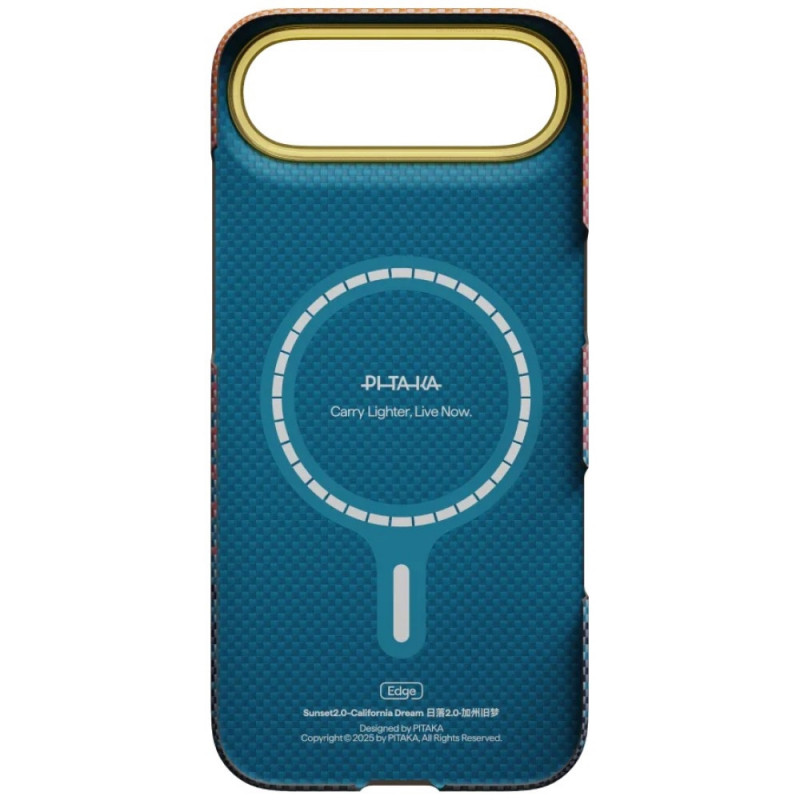 PITAKA Edge Case California Dream 05 apvalks Apple iPhone Air, saulriets