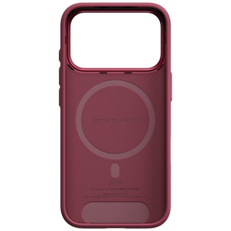 PITAKA Summa Case vāciņš Apple iPhone 18 Pro / 17 Pro, bordo krāsā