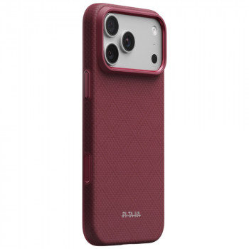 PITAKA Summa Case vāciņš Apple iPhone 18 Pro Max / 17 Pro Max, bordo krāsā