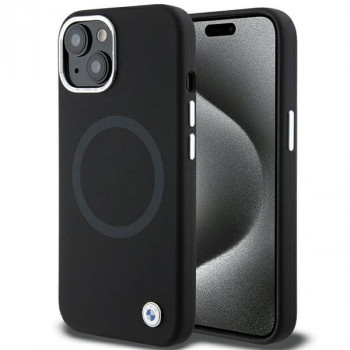 BMW BMHMP15MSILBK2 Signature Liquid Silicone MagSafe vāciņš Apple iPhone 15 Plus / 14 Plus, melns