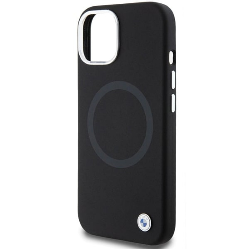 BMW BMHMP15MSILBK2 Signature Liquid Silicone MagSafe vāciņš Apple iPhone 15 Plus / 14 Plus, melns