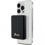 Guess GUPBM3ALGSGK Powerbank 3000 mAh, 5 W, MagSafe Metal Script Logo, melna