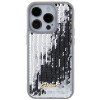 Guess Sequin Script Metal cietais maciņš Apple iPhone 15 Pro Max, sudraba