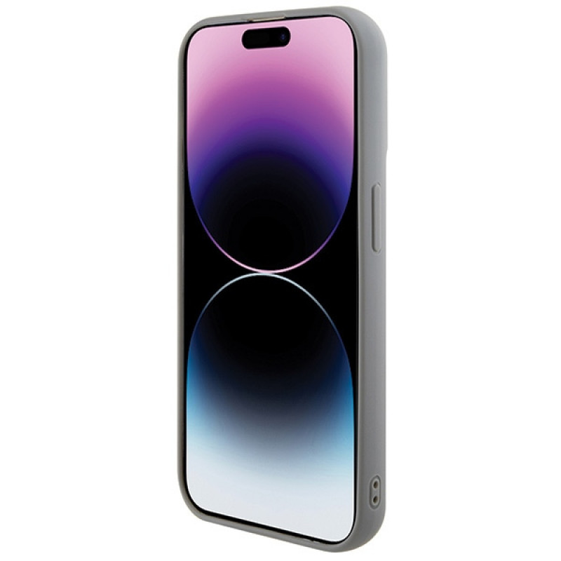 Guess Sequin Script Metal cietais maciņš Apple iPhone 15 Pro Max, sudraba