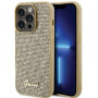 Guess Disco Metal Script hardcase Apple iPhone 15 Pro viedtālruņa maciņš, zelta krāsā, GUHCP15LPMSDGSD
