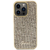 Guess Disco Metal Script hardcase Apple iPhone 15 Pro viedtālruņa maciņš, zelta krāsā, GUHCP15LPMSDGSD