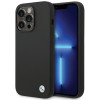 BMW BMHCP15LSILBK Apple iPhone 15 Pro Silicone Metal Logo vāciņš, melns