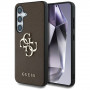 Guess Grained Big 4G Logo Small Classic Logo cietais maciņš Samsung Galaxy S25+ (brūns)
