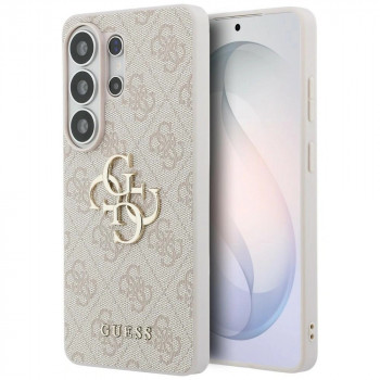 Guess GUE005337 4G Big Metal Logo cietais maciņš Samsung Galaxy S26 Ultra, rozā