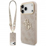 Guess 4G Big 4G Classic Logo Big Strap Metal Buttons apvalks ar siksniņu Apple iPhone 18 Pro Max / 17 Pro Max, rozā