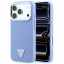 Guess Grained Triangle Logo MagSafe cietais maciņš Apple iPhone 18 Pro / 17 Pro, zils