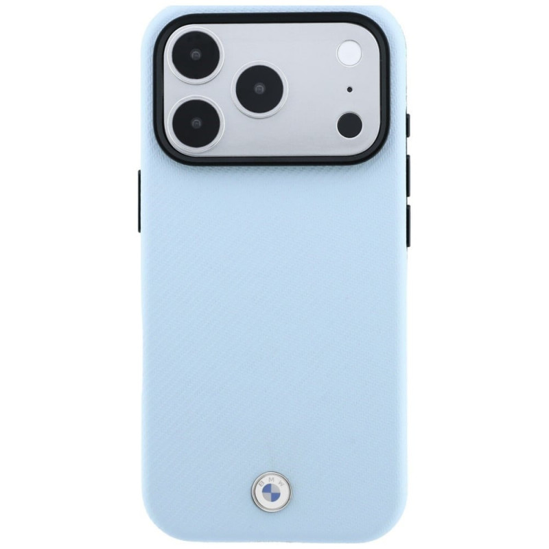 BMW Kevlar Metal Logo MagSafe vāciņš Apple iPhone 18 Pro / 17 Pro, zils
