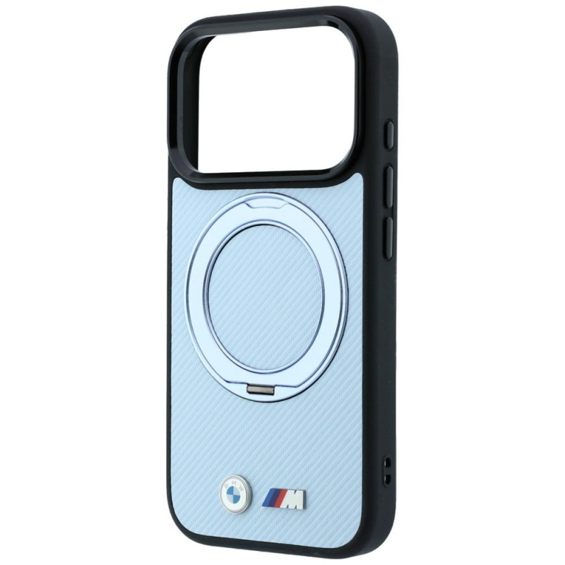 BMW Kevlar Ring Stand 360 MagSafe Apple iPhone 18 Pro / 17 Pro futrālis, zils