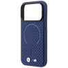 BMW M Carbon Printed Ring MagSafe vāciņš Apple iPhone 18 Pro / 17 Pro, tumši zilā krāsā