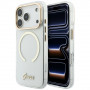 Guess IML Script Metal MagSafe apvalks Apple iPhone 18 Pro Max / 17 Pro Max, caurspīdīgs